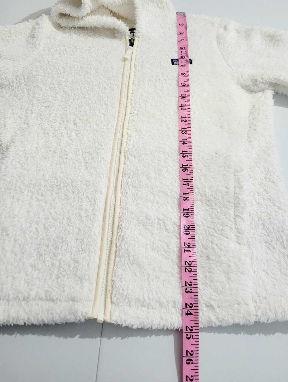 Patagonia Los Gatos Fleece Hoodie Jacket Women's Ivory Full Zip Teddy Sherpa Med - Picture 9 of 13